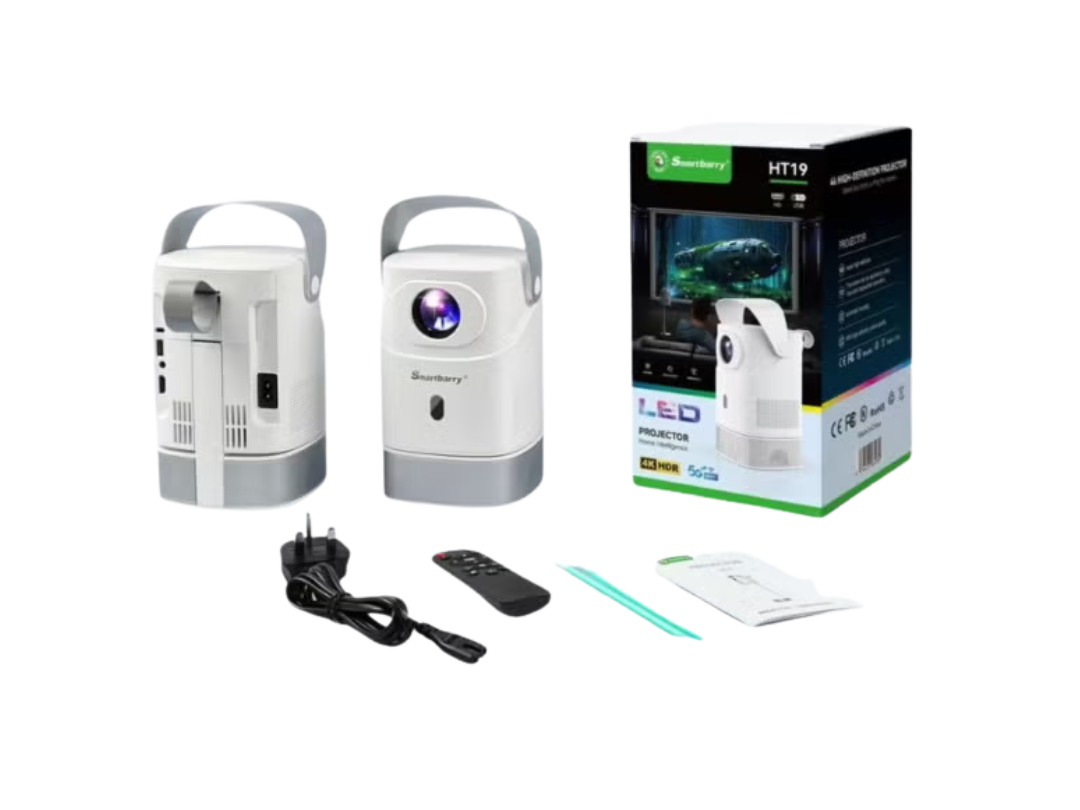 Buy SmartBarry HT19 4K Projector – Android 11, WiFi | in Qatar Buy SmartBarry HT19 4K Projector – Android 11, WiFi | in Qatar